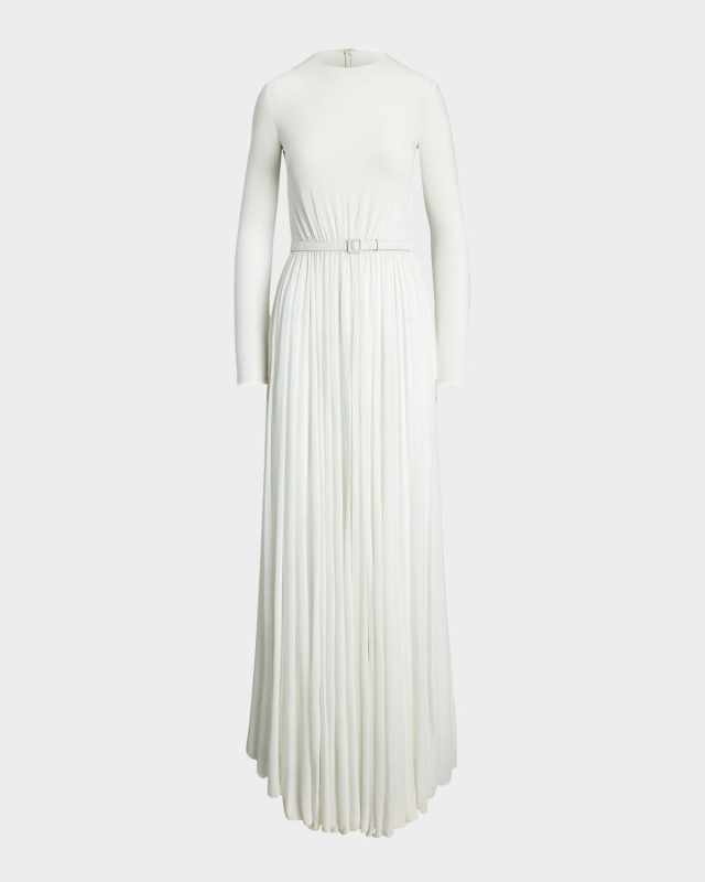 Shirred Crepe Jersey Day Dress